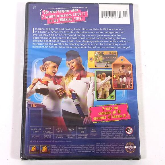 The Simple Life: Season 3 - Interns DVD 2005 Paris Hilton Nicole Richie NEW - Picture 2 of 2